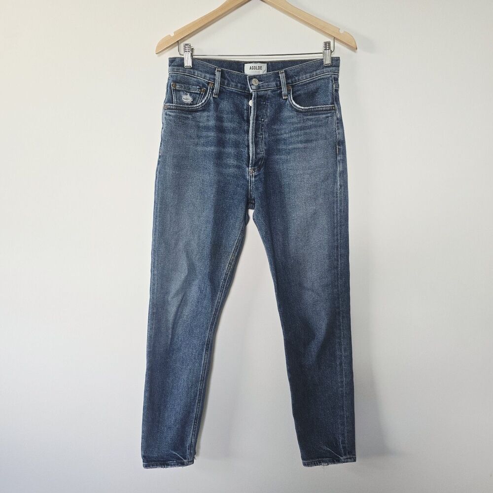 Agolde Jeans Womens Size 28 Nico High Rise Slim Denim Stretch Button Fly